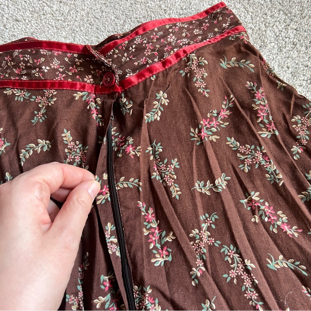 Vintage Gunne Sax Size 9 Floral Calico Prairie Set Blouse Skirt Cottagecore 70’s - Picture 9 of 11